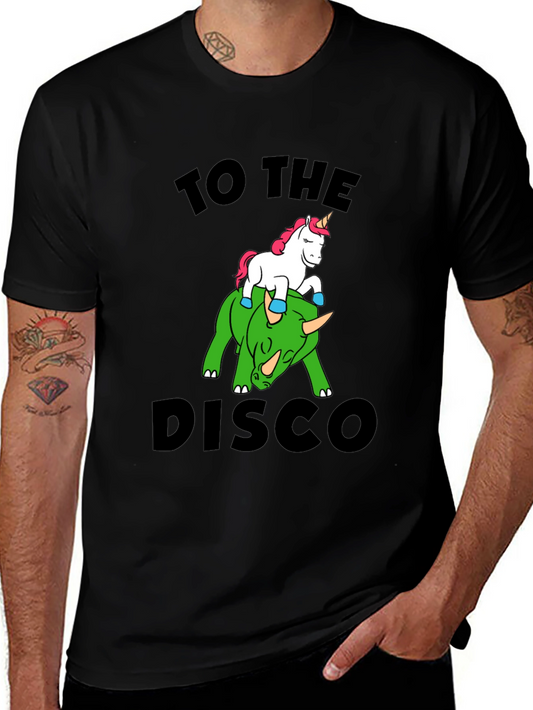 Unicorn Riding Dino T-Shirt - To the Disco