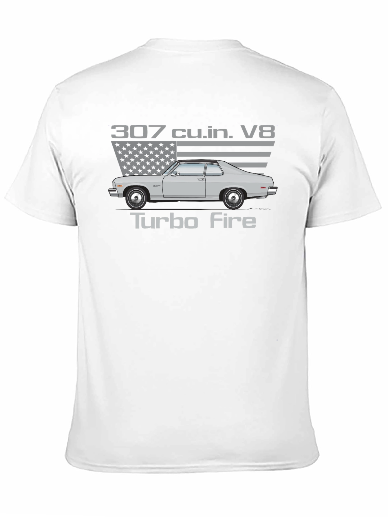 307 Turbo Fire V8 Car Graphic T-Shirt