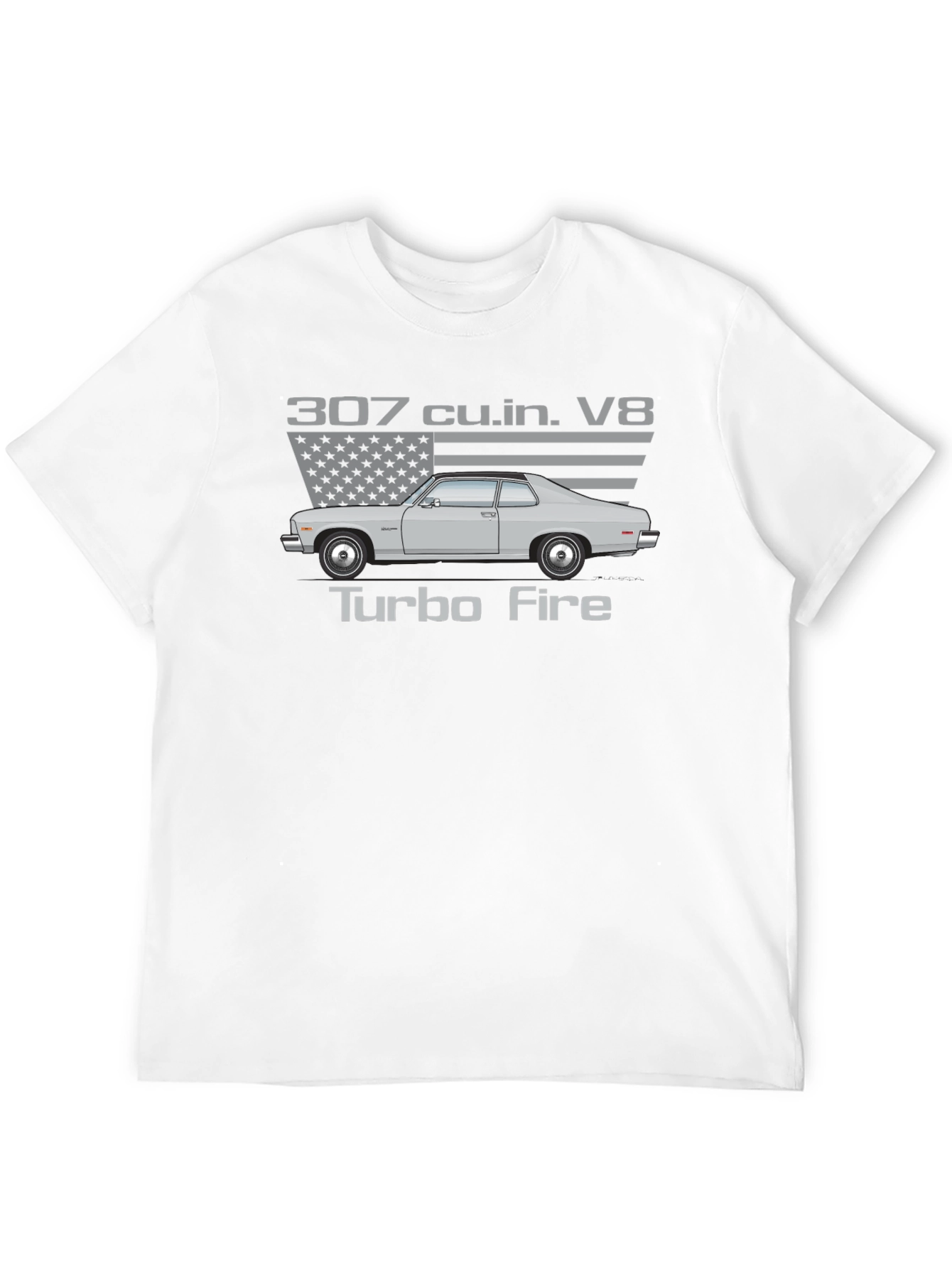 307 Turbo Fire V8 Car Graphic T-Shirt