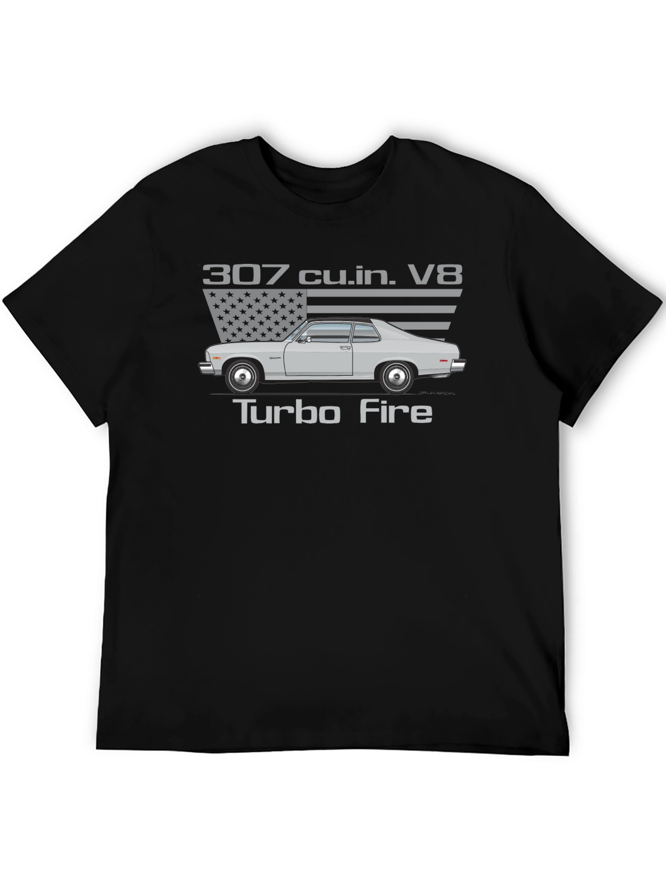 307 Turbo Fire V8 Car Graphic T-Shirt