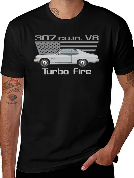 307 Turbo Fire V8 Car Graphic T-Shirt