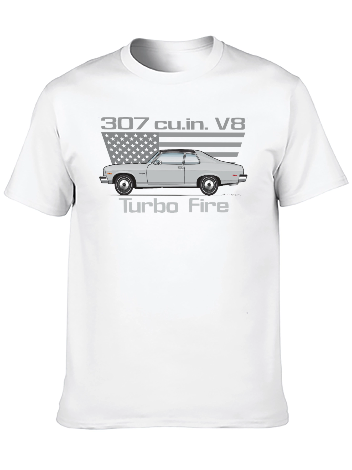 307 Turbo Fire V8 Car Graphic T-Shirt