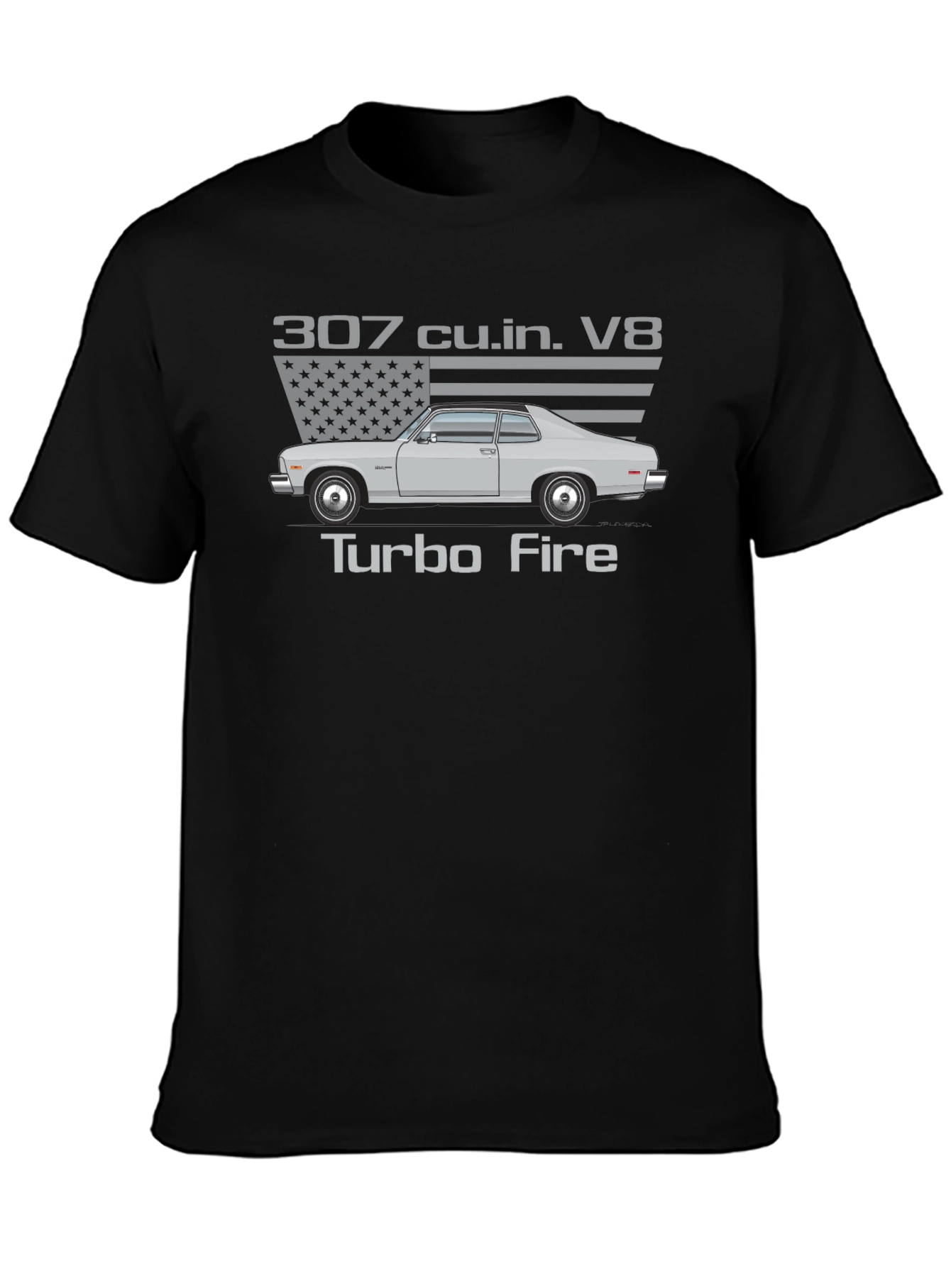 307 Turbo Fire V8 Car Graphic T-Shirt