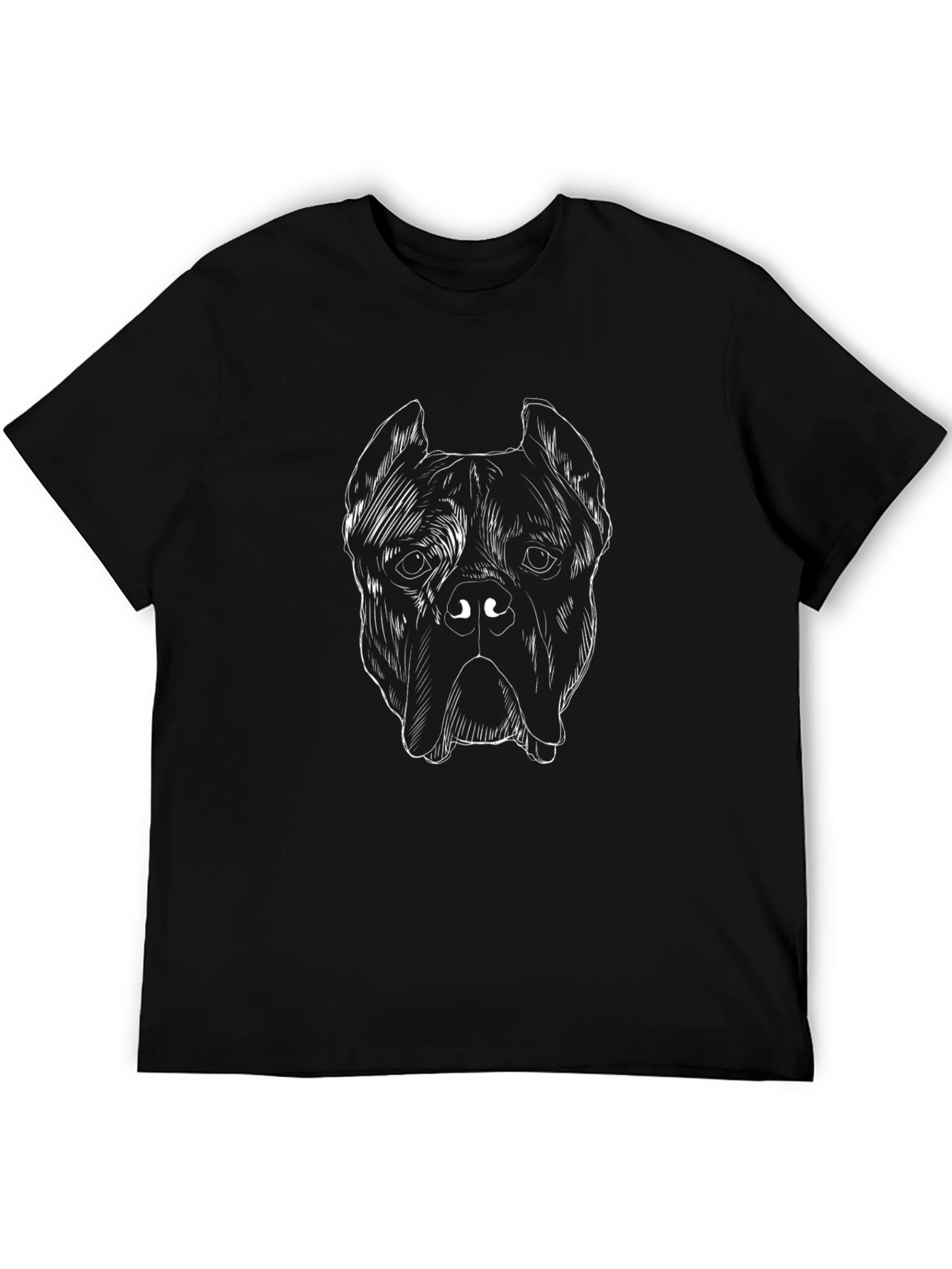 Dog Sketch T-Shirt - Black Graphic Tee