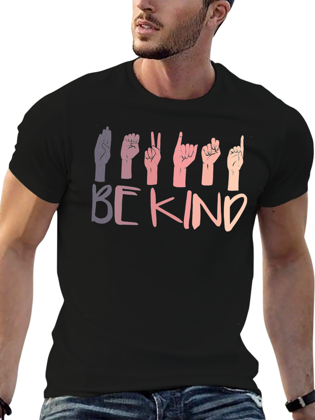 Be Kind ASL Sign Language Graphic T-Shirt