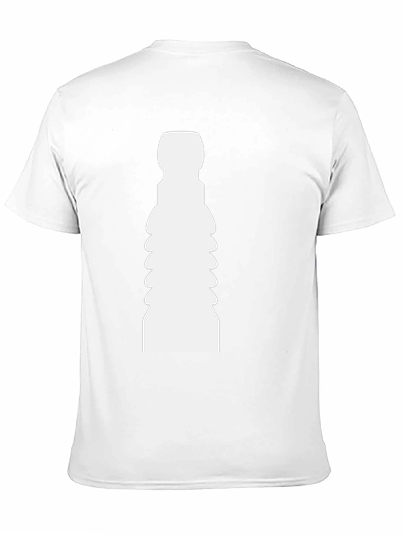 Unique White Shape Print Black T-Shirt