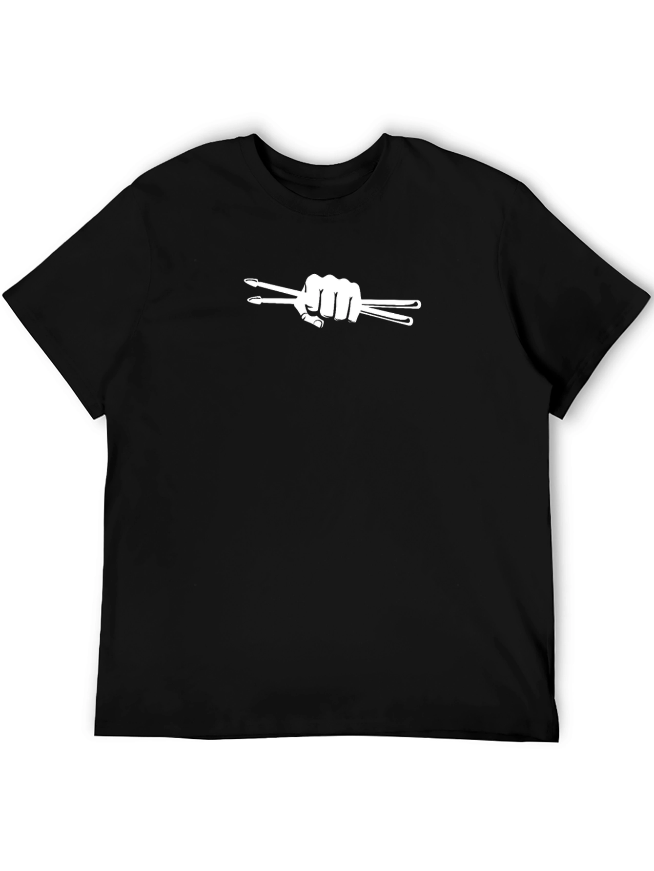 Drummers Grip Graphic Tee - Black Cotton T-Shirt