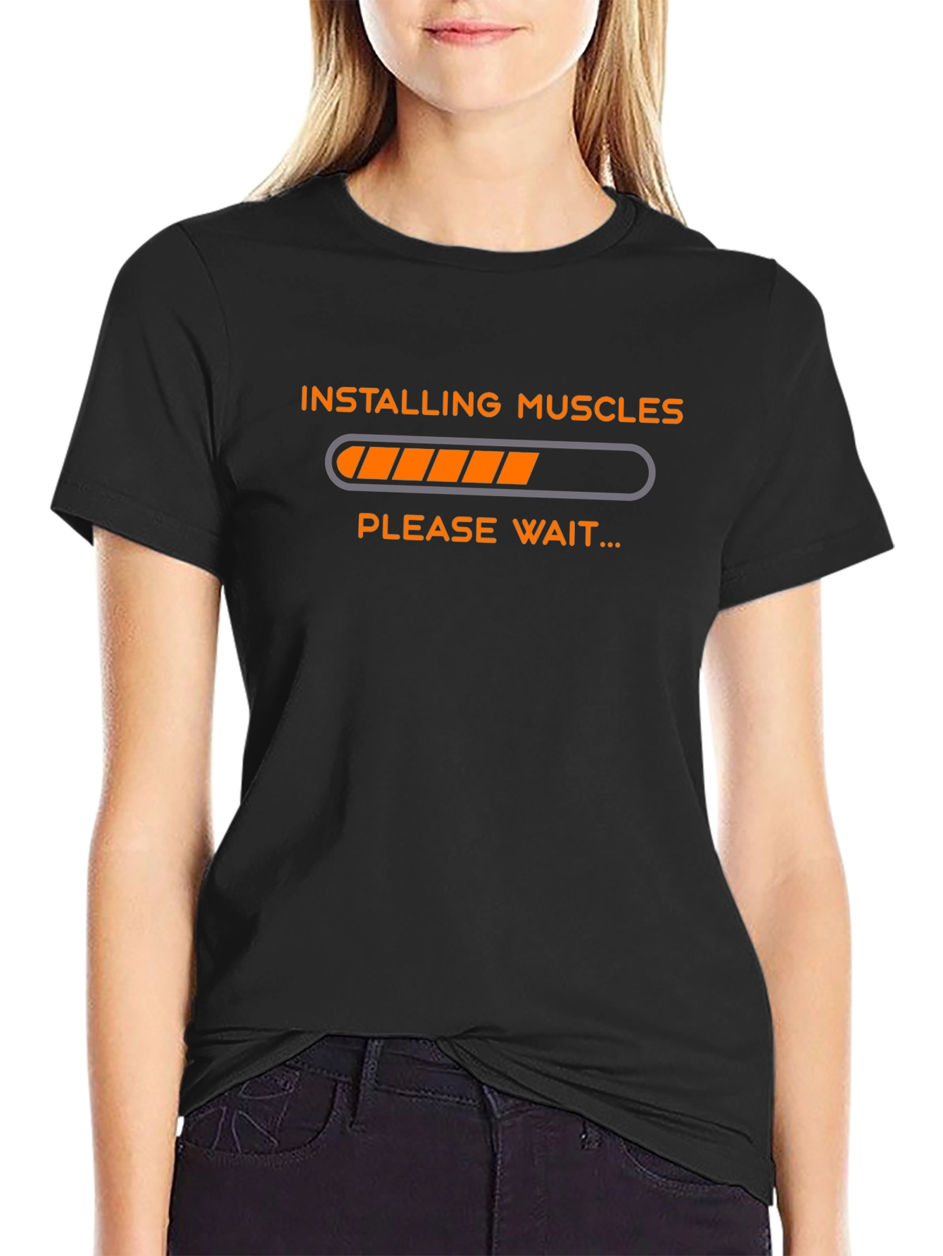 Installing Muscles Funny Gym Workout T-Shirt