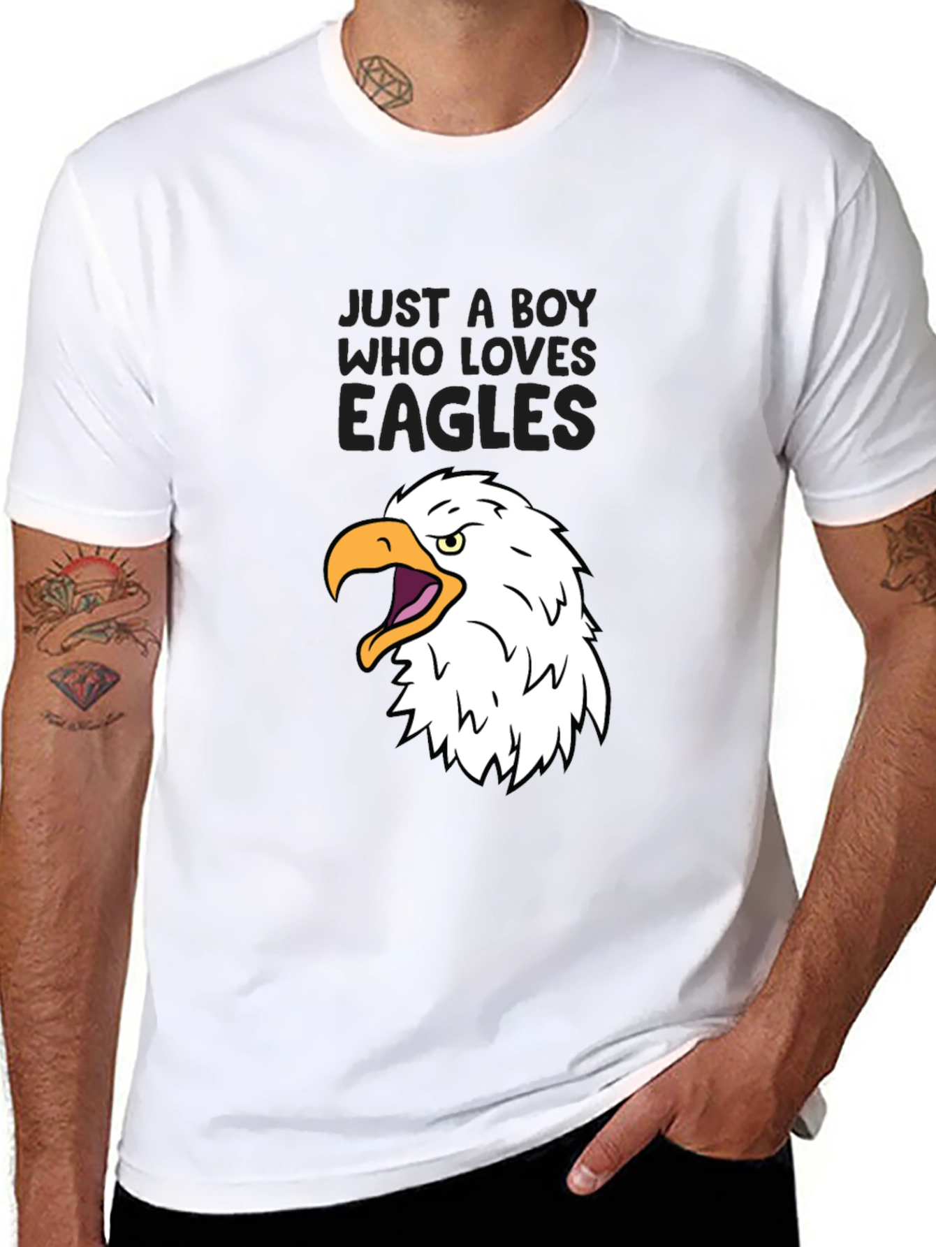 Boy Who Loves Eagles Graphic T-Shirt