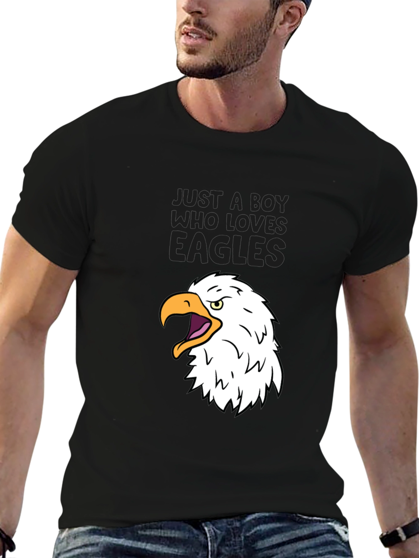 Boy Who Loves Eagles Graphic T-Shirt