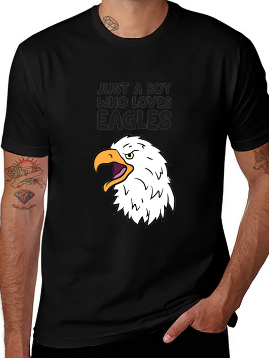 Boy Who Loves Eagles Graphic T-Shirt