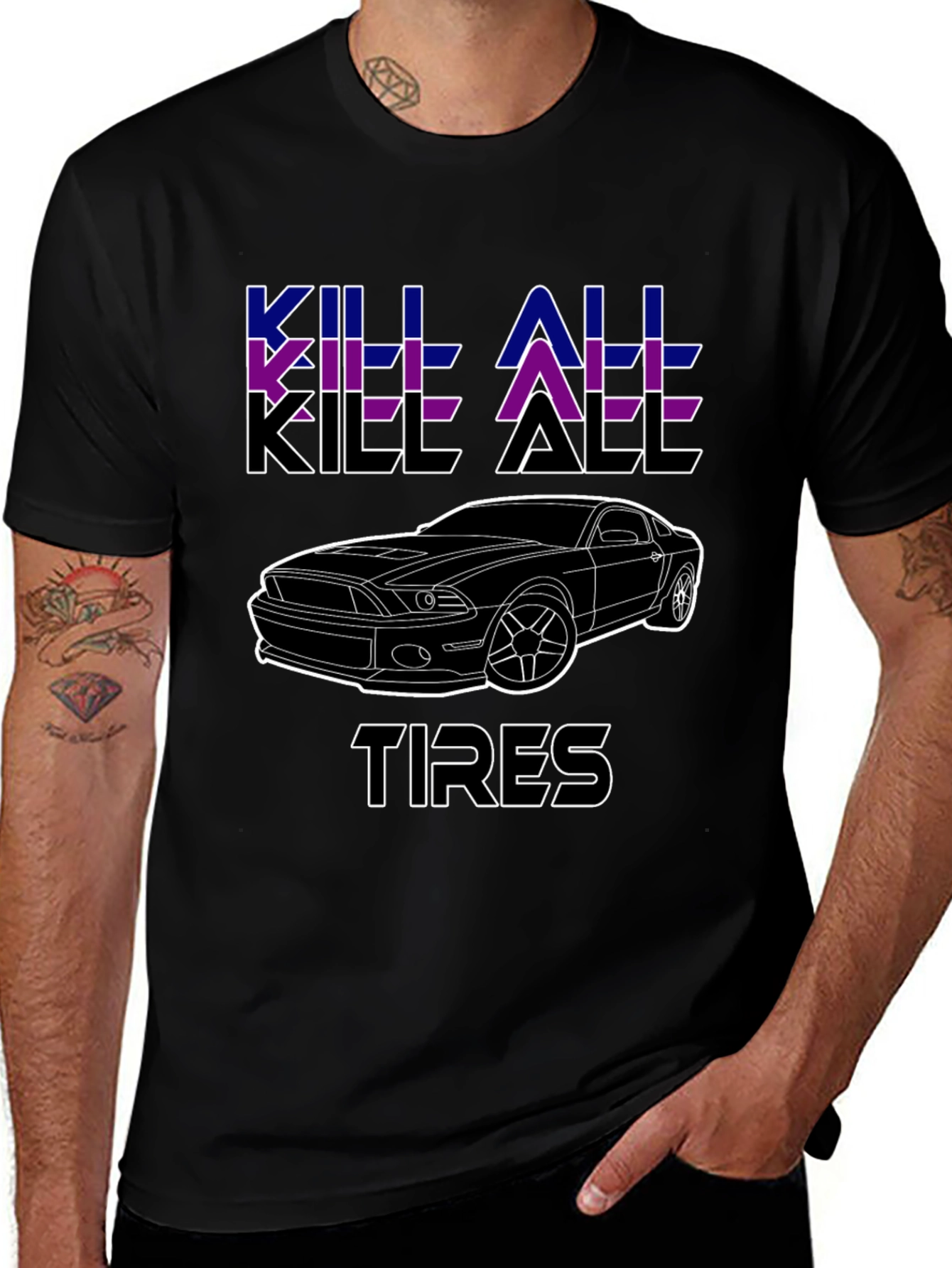 Kill All Tires Black Graphic Tee