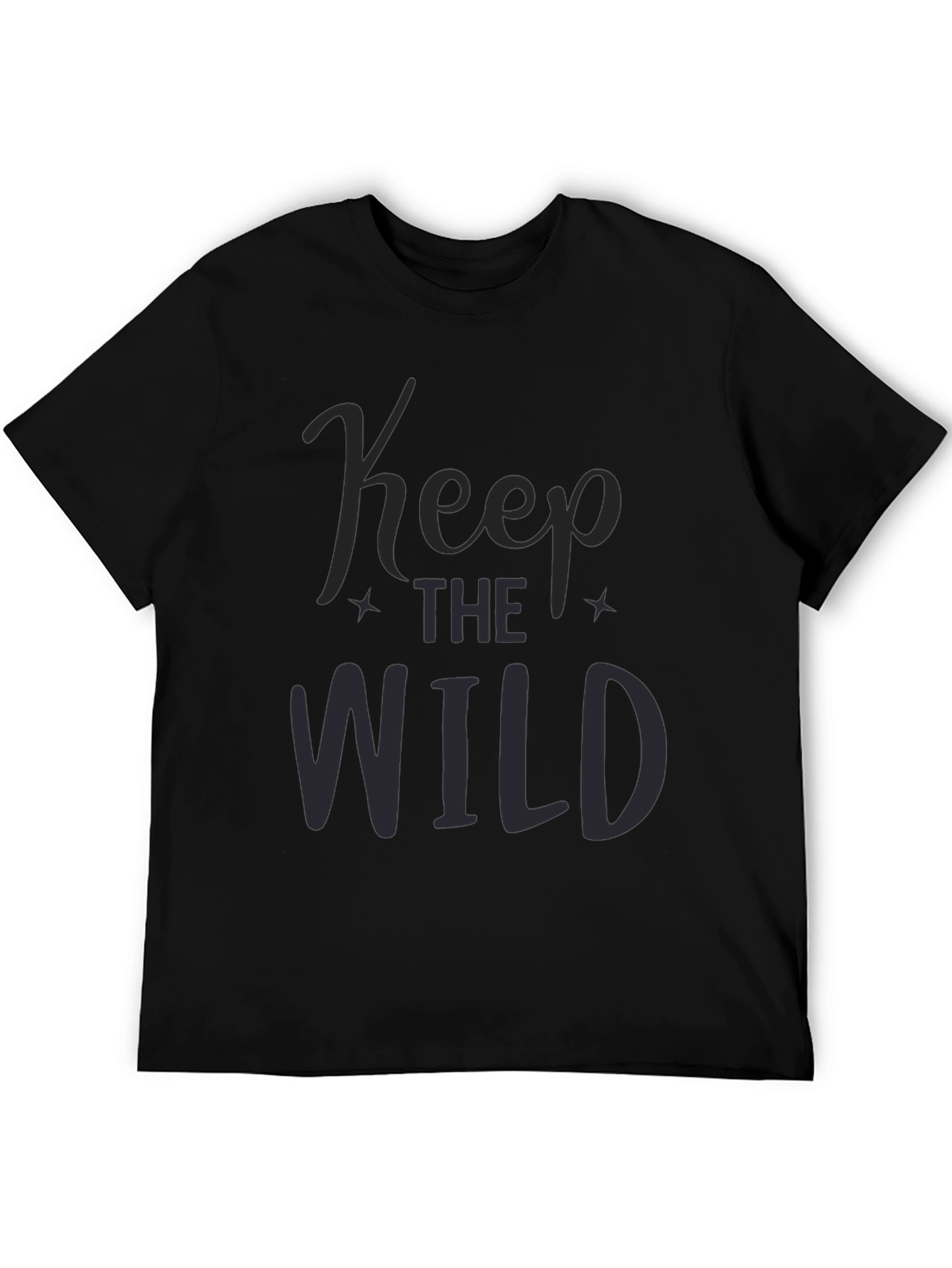Keep the Wild Black Graphic Tee for Men