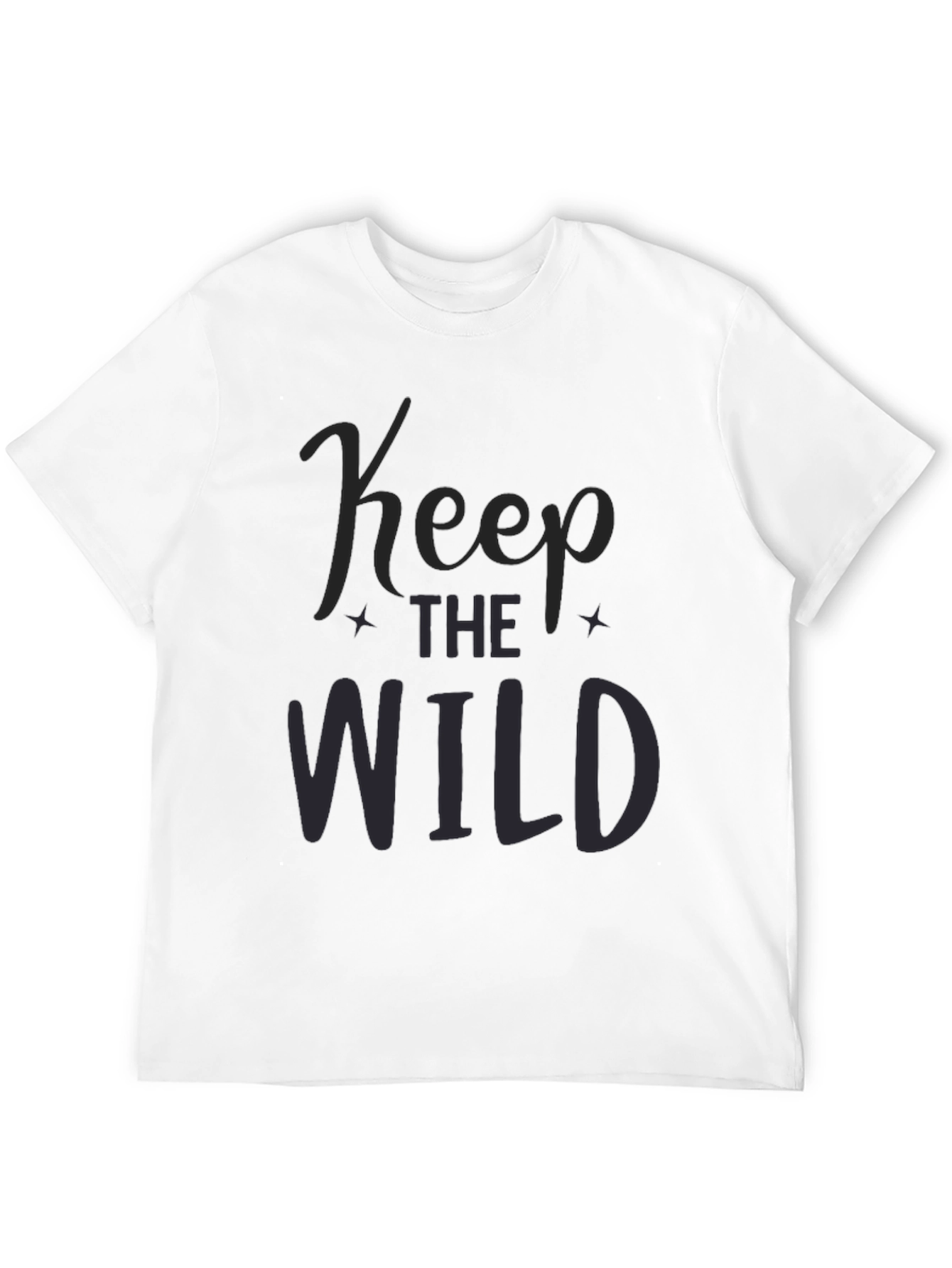 Keep the Wild Black Graphic Tee for Men