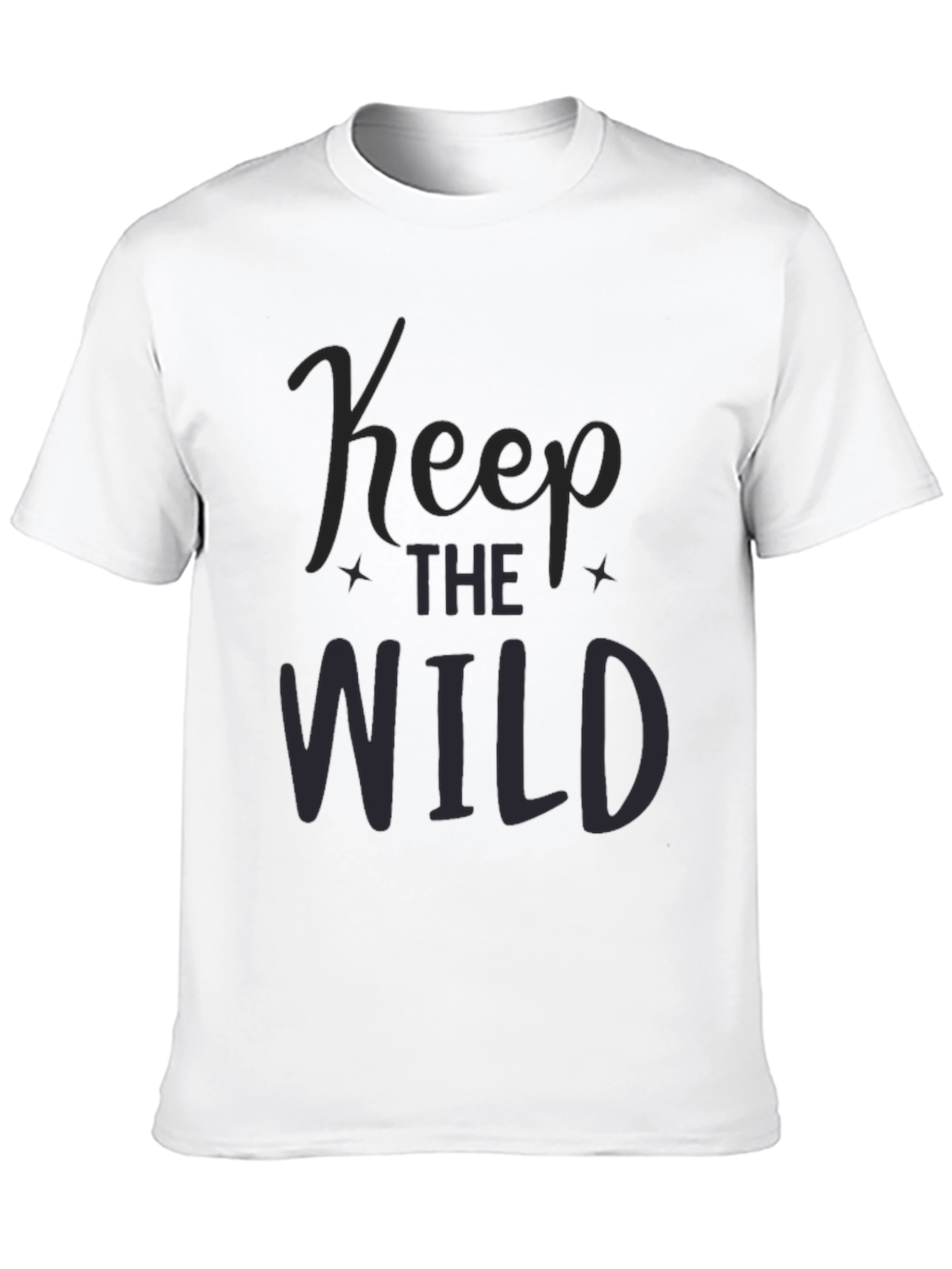 Keep the Wild Black Graphic Tee for Men