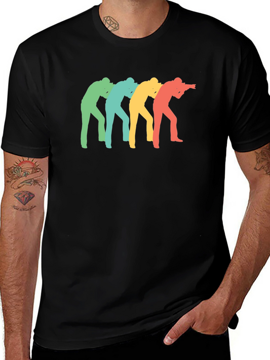 Retro Photographer T-Shirt - Trendy Silhouette Design