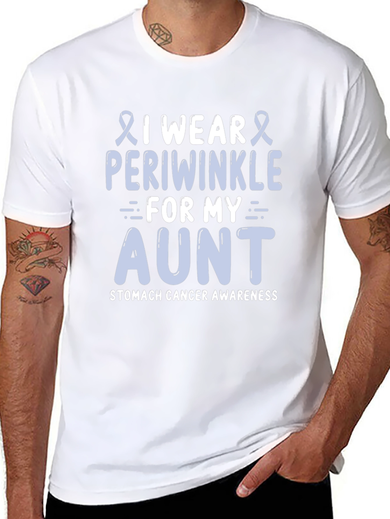 Periwinkle Stomach Cancer Awareness T-Shirt