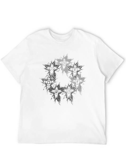 Chakra Symbol Graphic Print Crew Neck T-Shirt