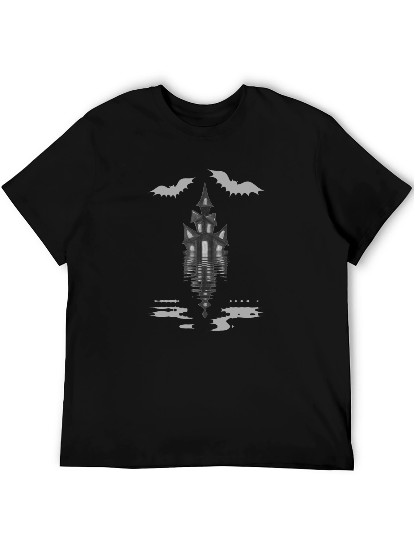 Spooky Haunted House Bats Halloween T-Shirt