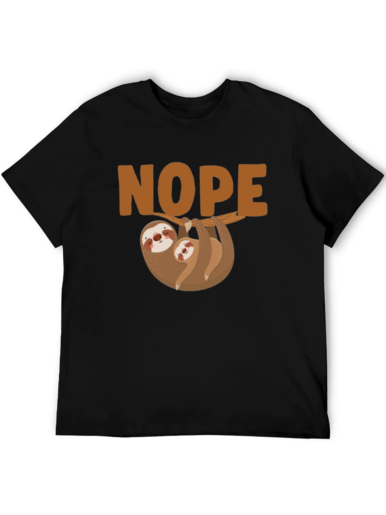 Nope Sloth Graphic T-Shirt - Relaxed Fit