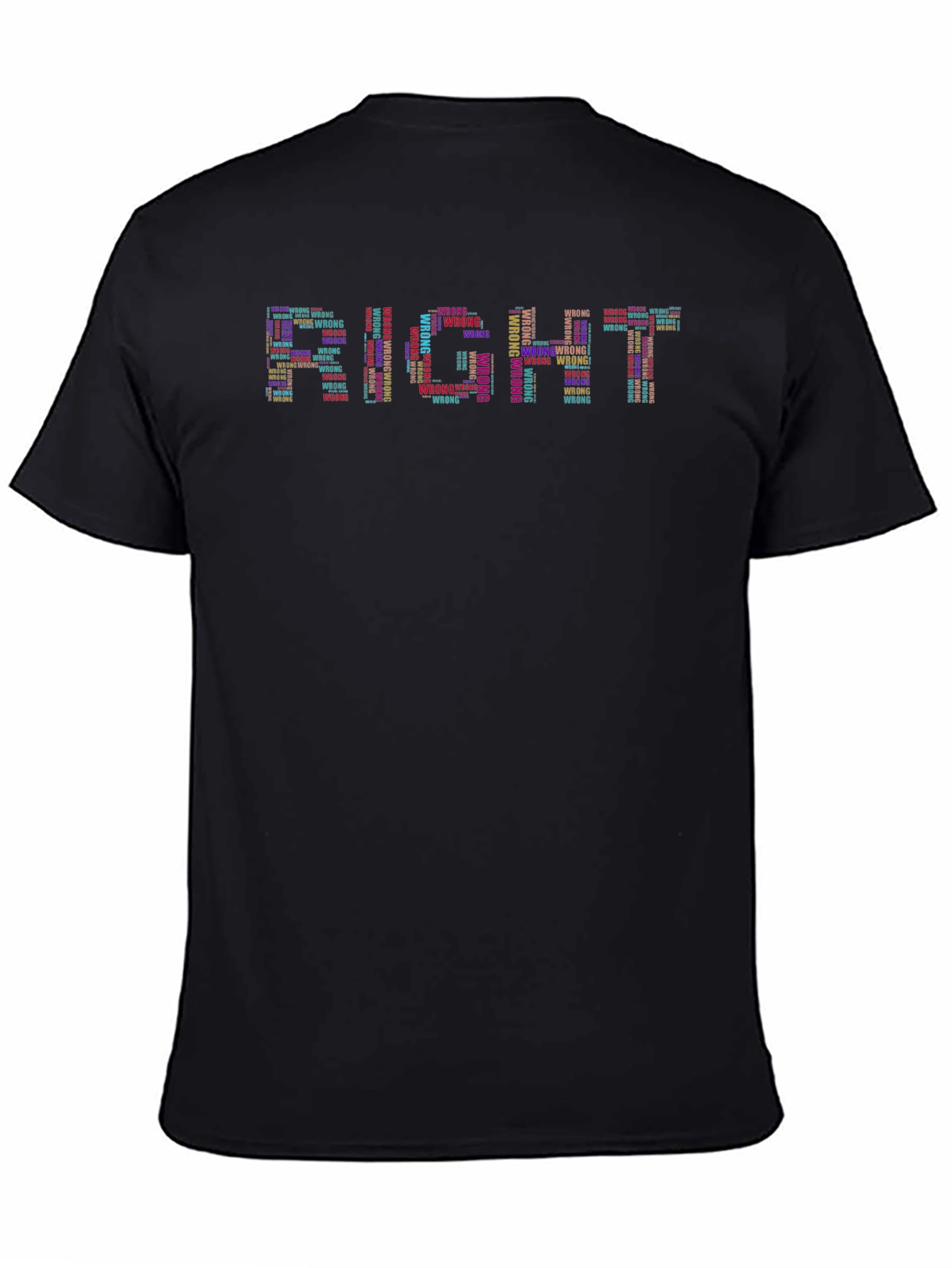 Right & Wrong Graphic Tee - Mens Crewneck T-Shirt