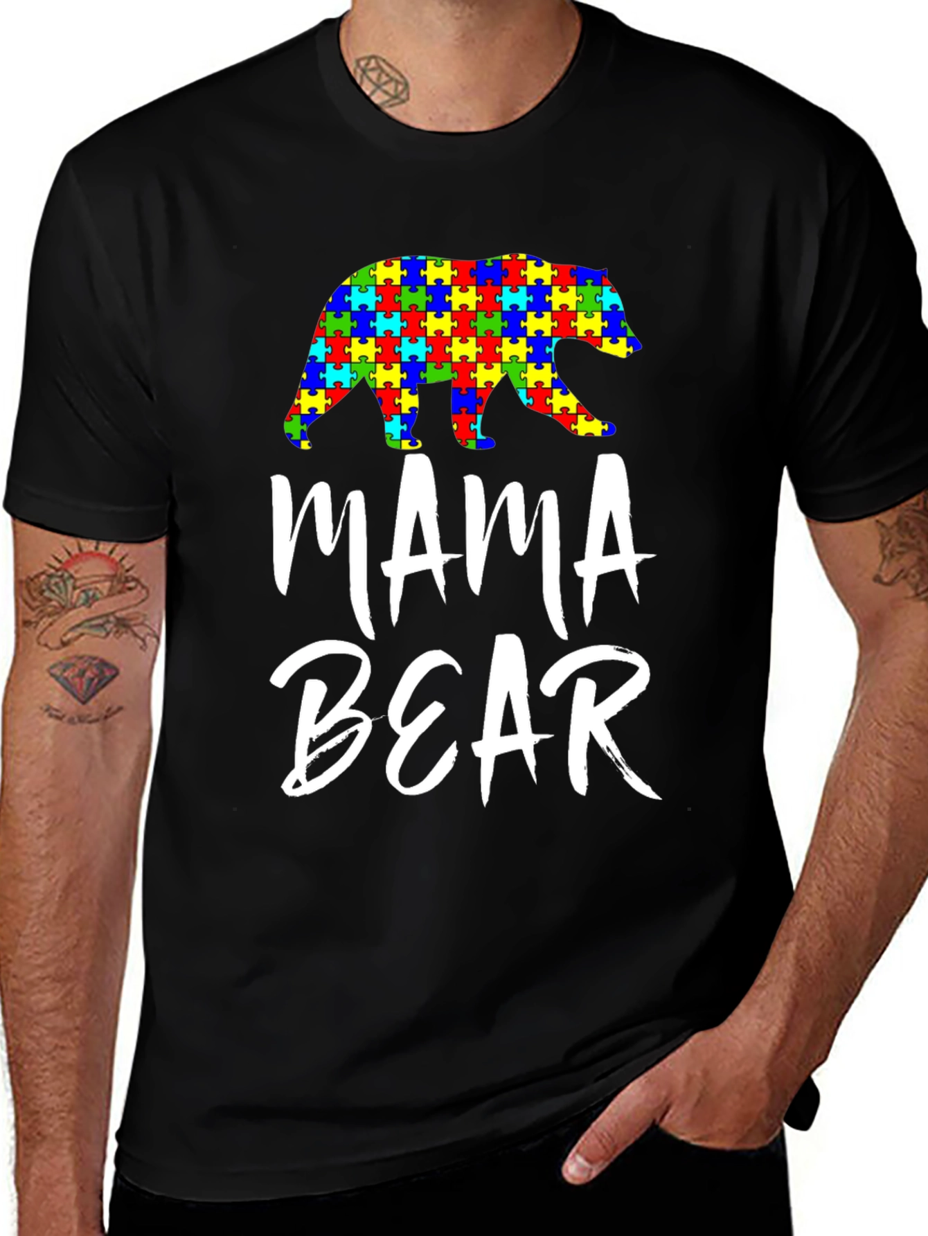 Mama Bear Autism Awareness T-Shirt