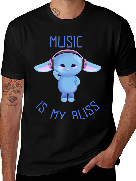 Music is My Bliss - Cute Character T-Shirt