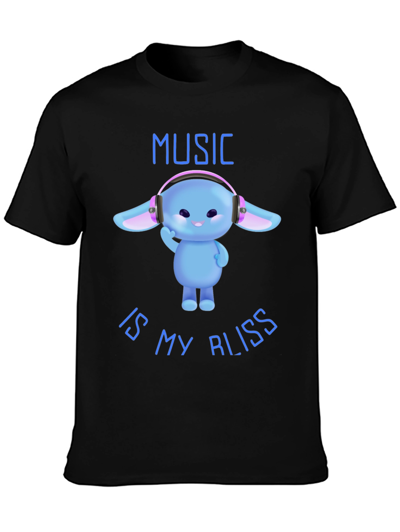 Music is My Bliss - Cute Character T-Shirt