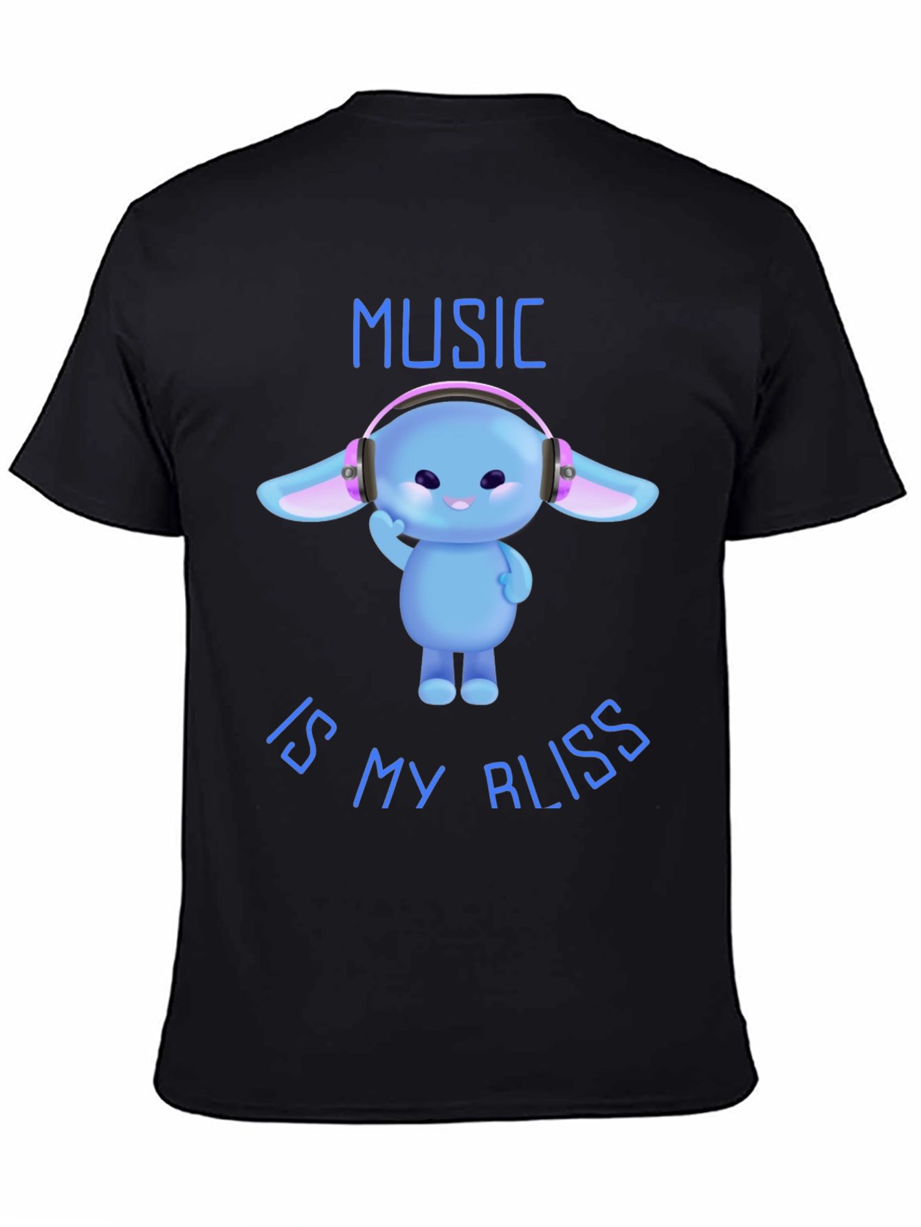 Music is My Bliss - Cute Character T-Shirt