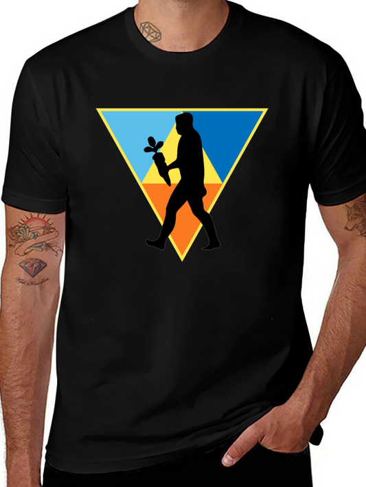 Triangle Carrot Man Black T-Shirt