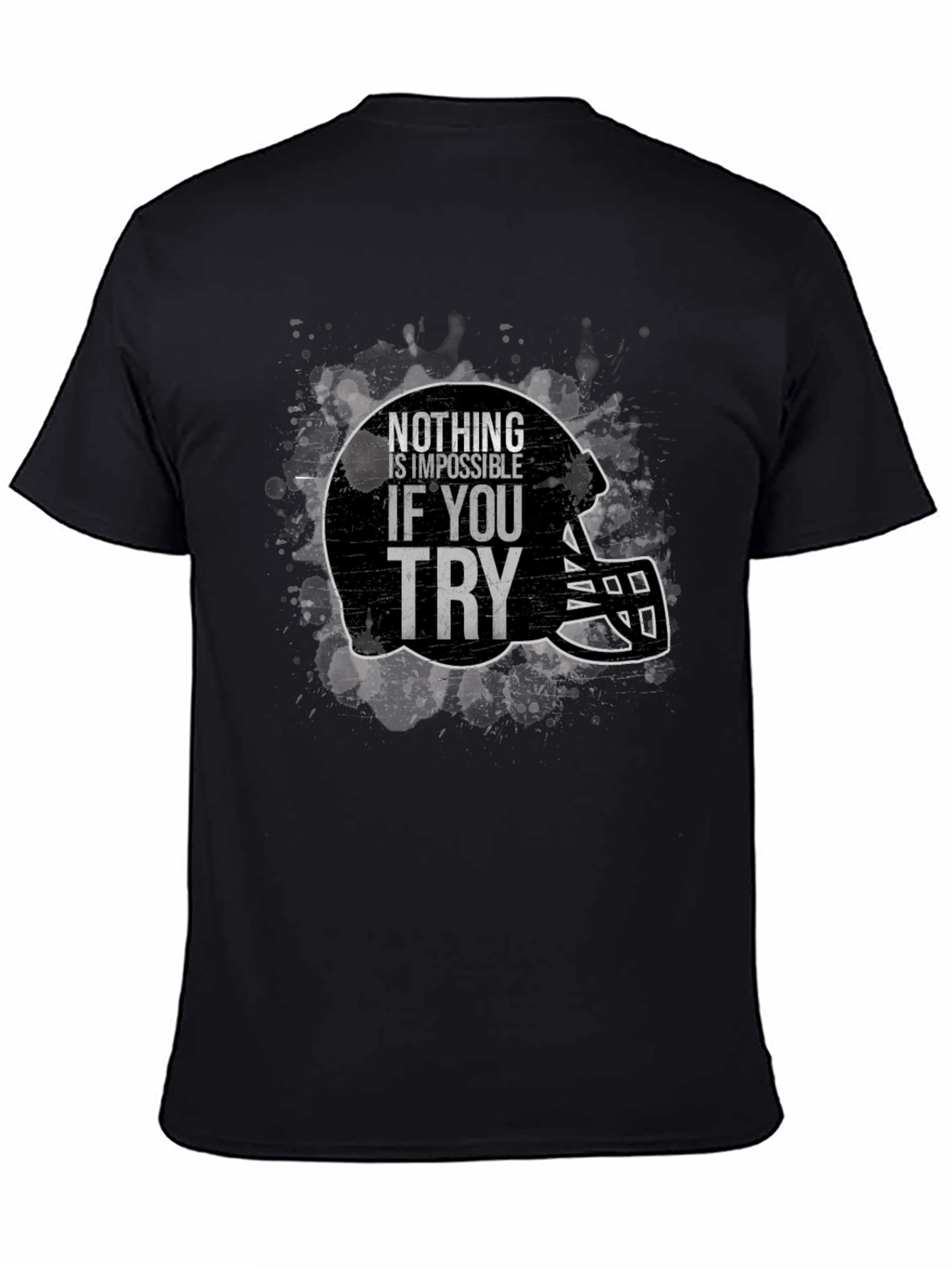 Motivational Football Helmet Graphic T-Shirt
