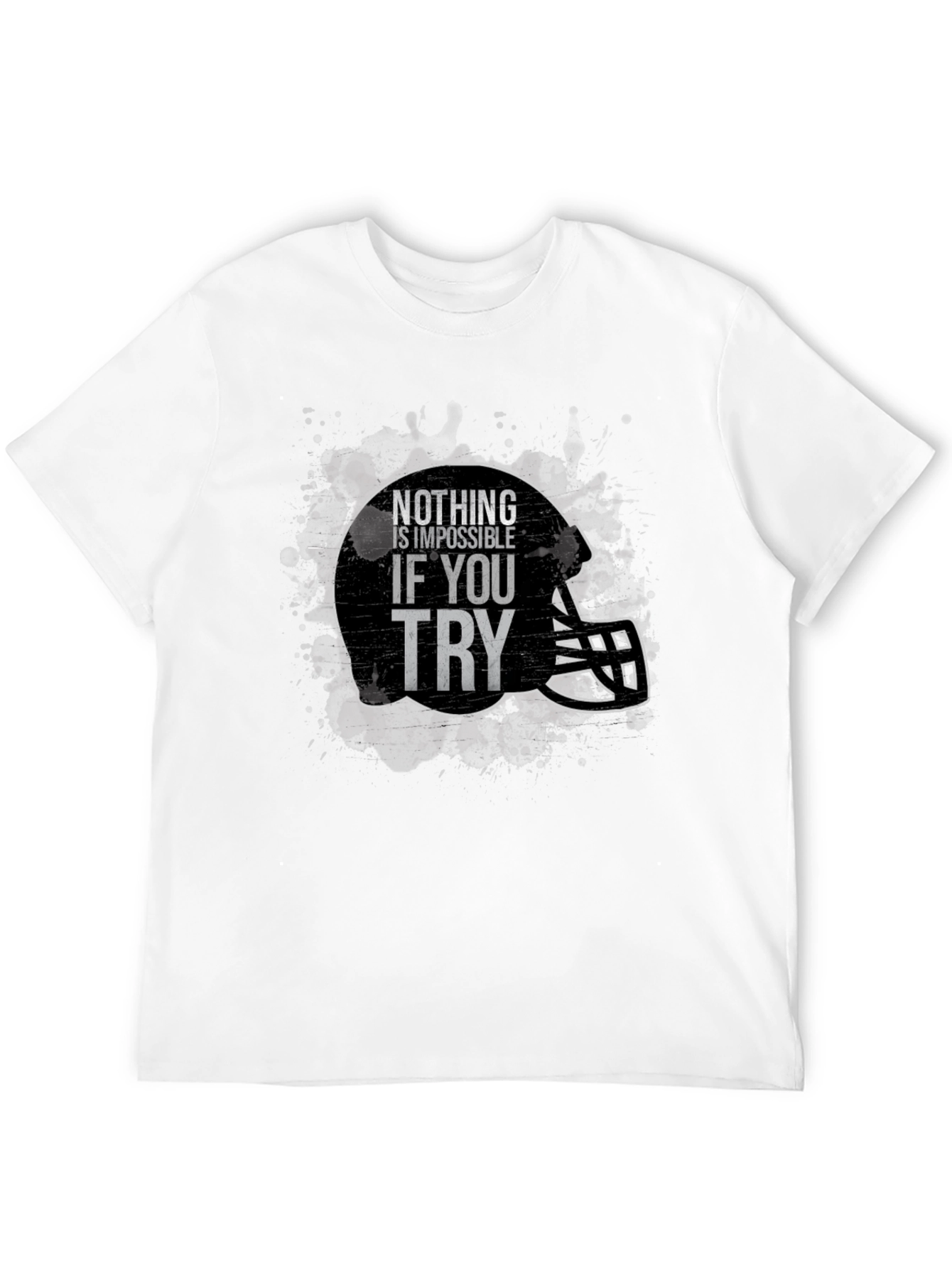 Motivational Football Helmet Graphic T-Shirt