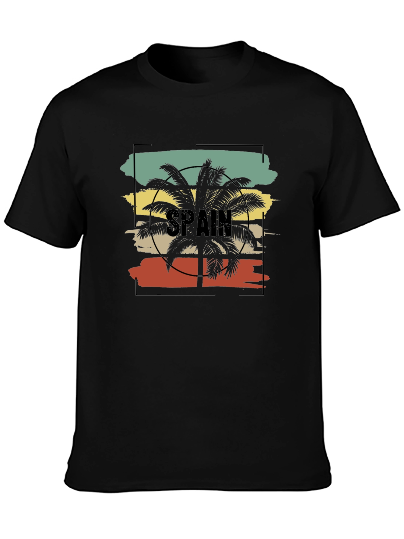 Spain Palm Tree Graphic Tee - Retro Style