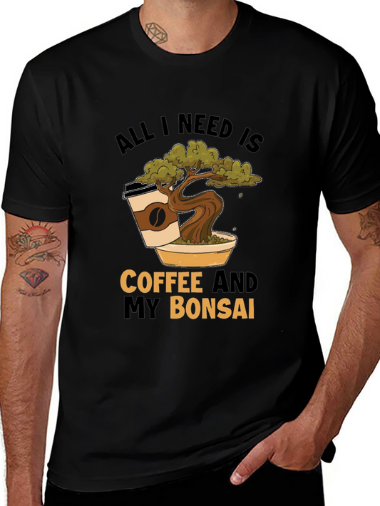 Coffee and Bonsai T-Shirt - Unique Graphic Tee