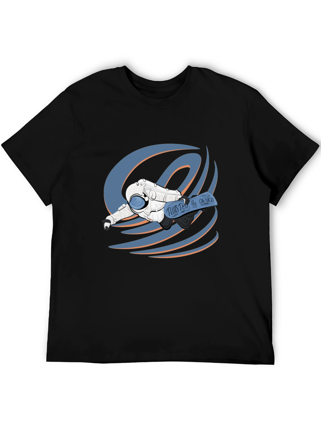Astronaut Tee: Twisted By Design Black T-Shirt