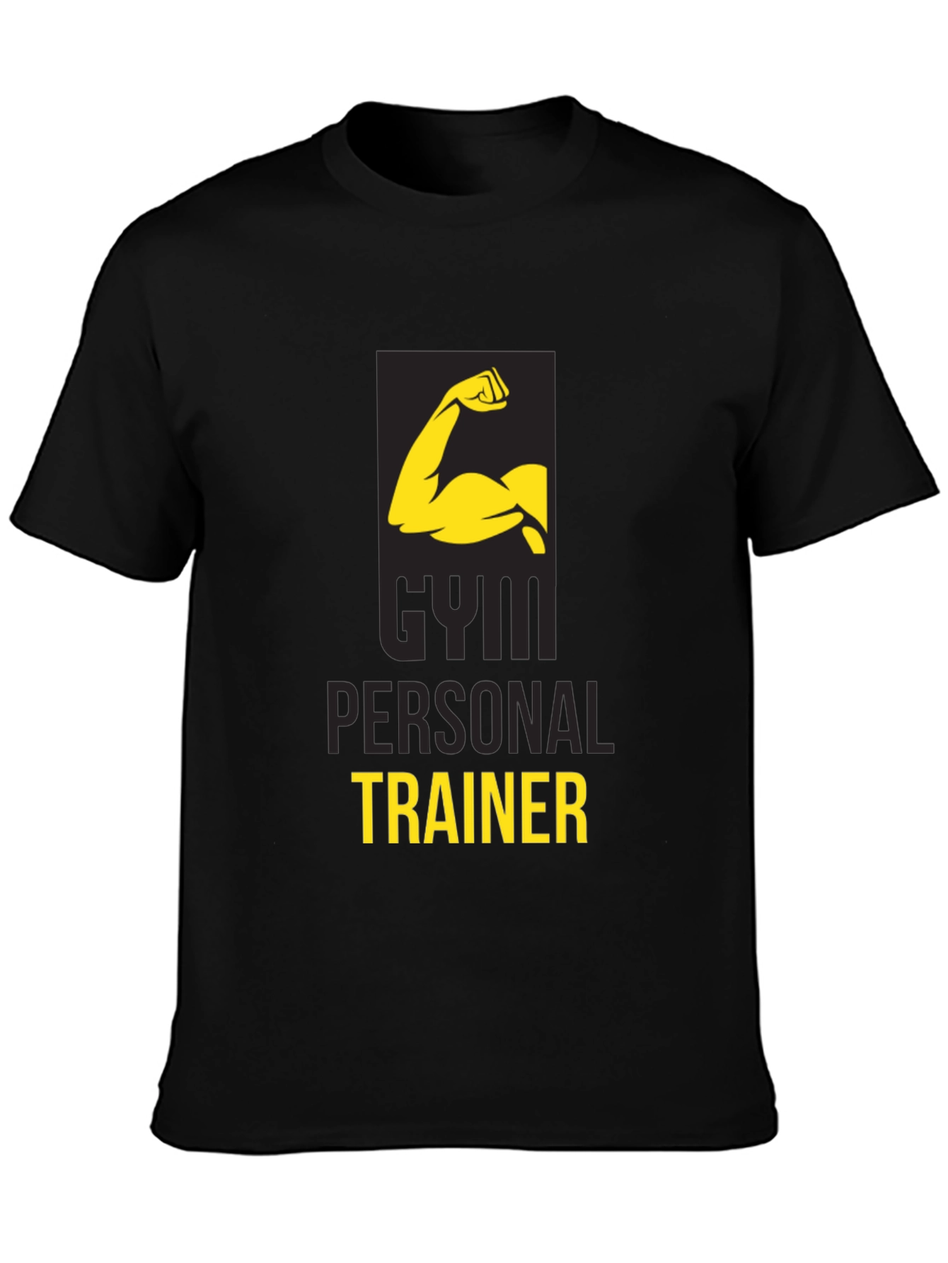 Gym Personal Trainer Black Graphic T-Shirt