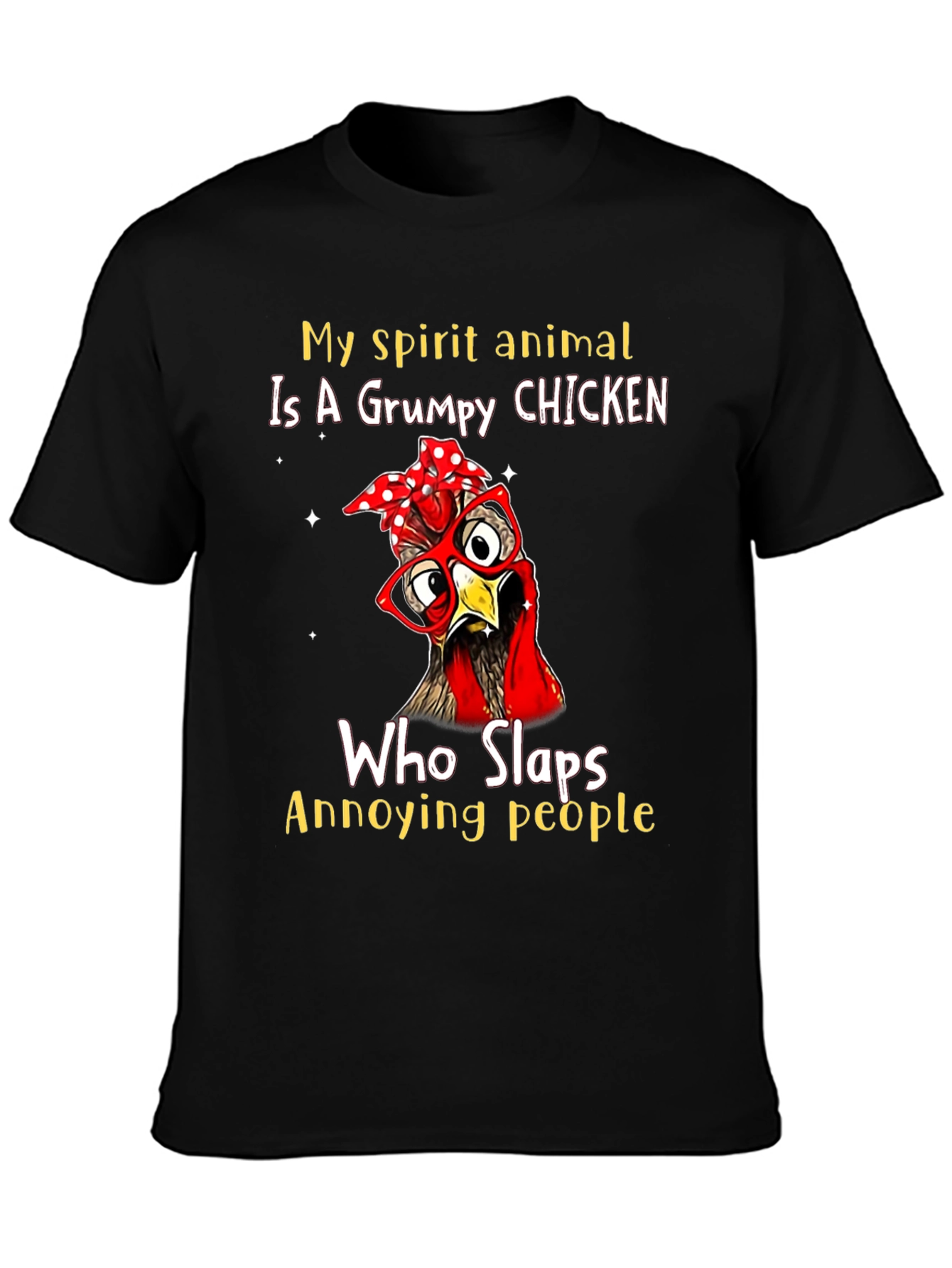 Grumpy Chicken T-Shirt - Funny Animal Graphic Tee