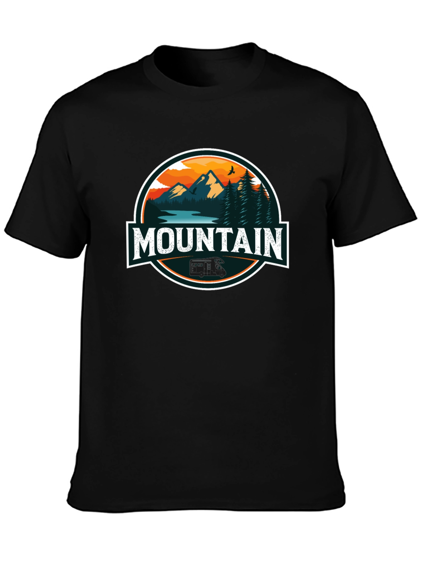 Mountain Graphic Black T-Shirt for Men