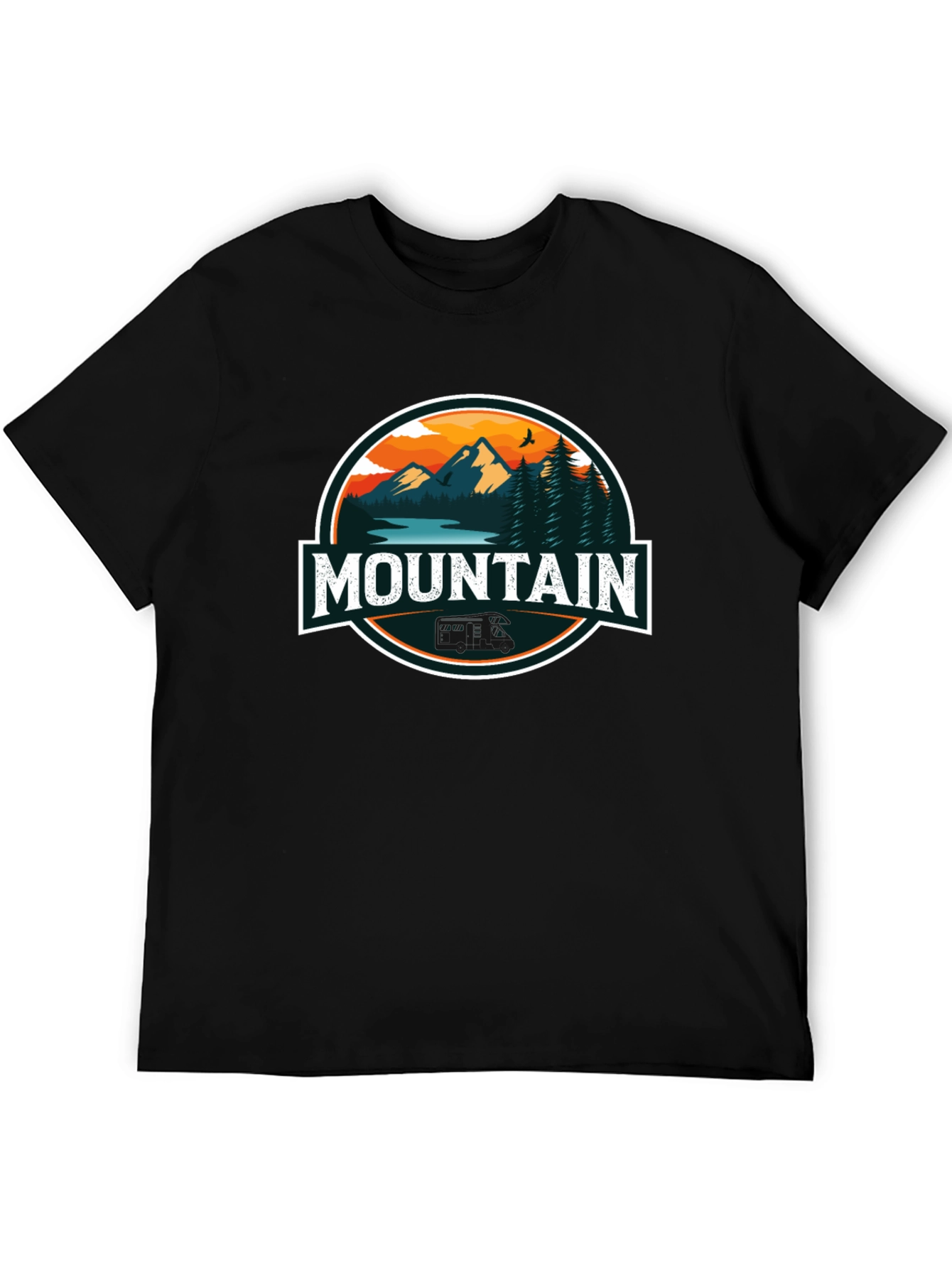 Mountain Graphic Black T-Shirt for Men