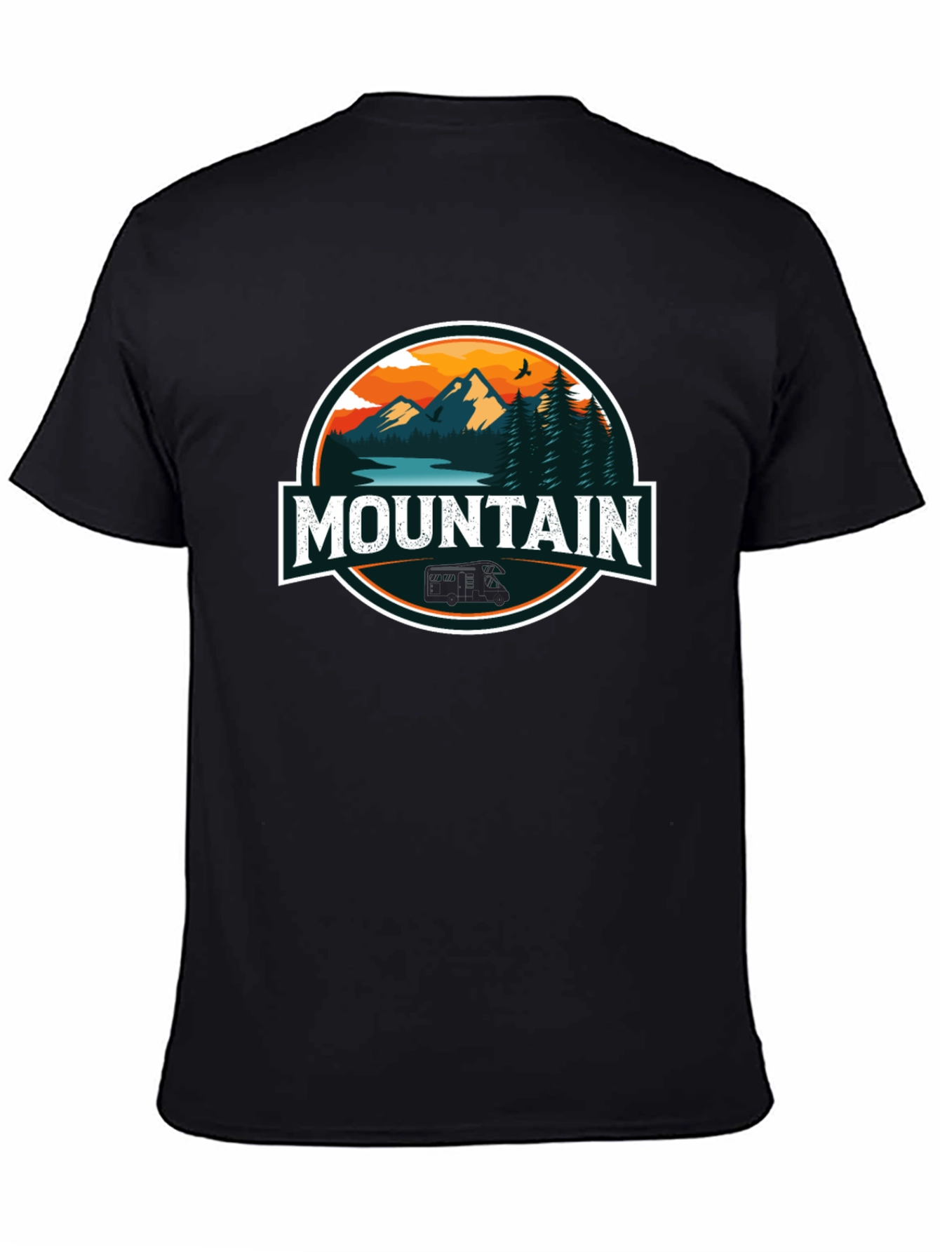 Mountain Graphic Black T-Shirt for Men