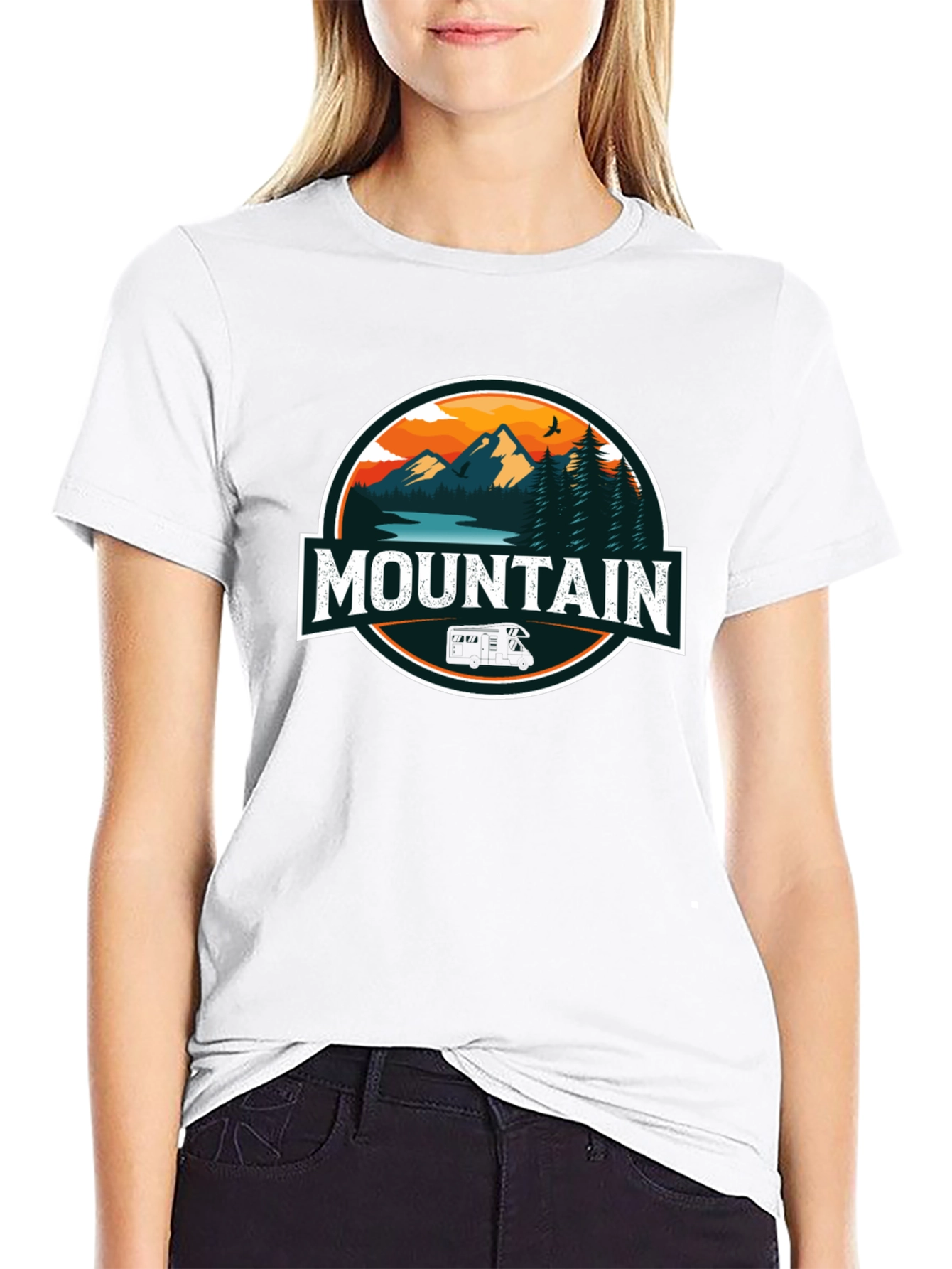 Mountain Graphic Black T-Shirt for Men