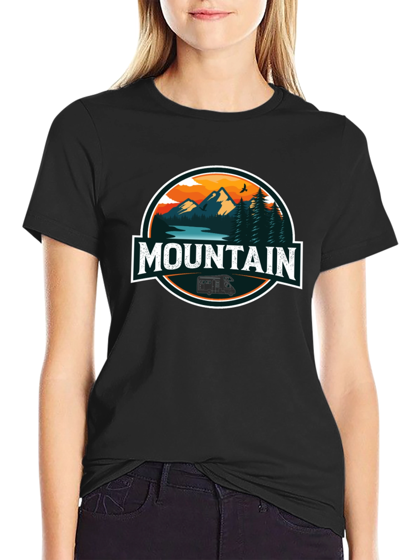 Mountain Graphic Black T-Shirt for Men