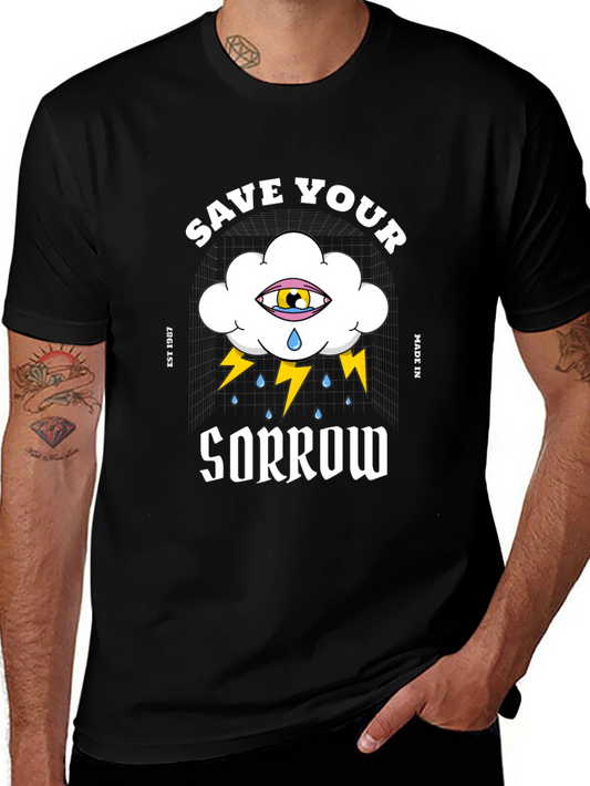Save Your Sorrow Graphic Tee - Unisex Black T-Shirt