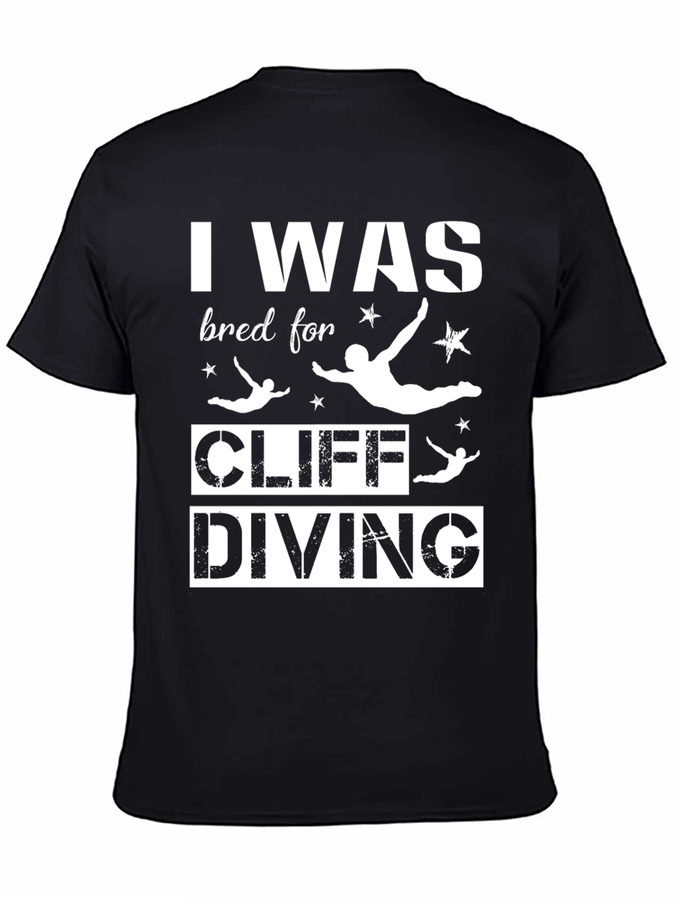 I Was Bred For Cliff Diving Black T-Shirt