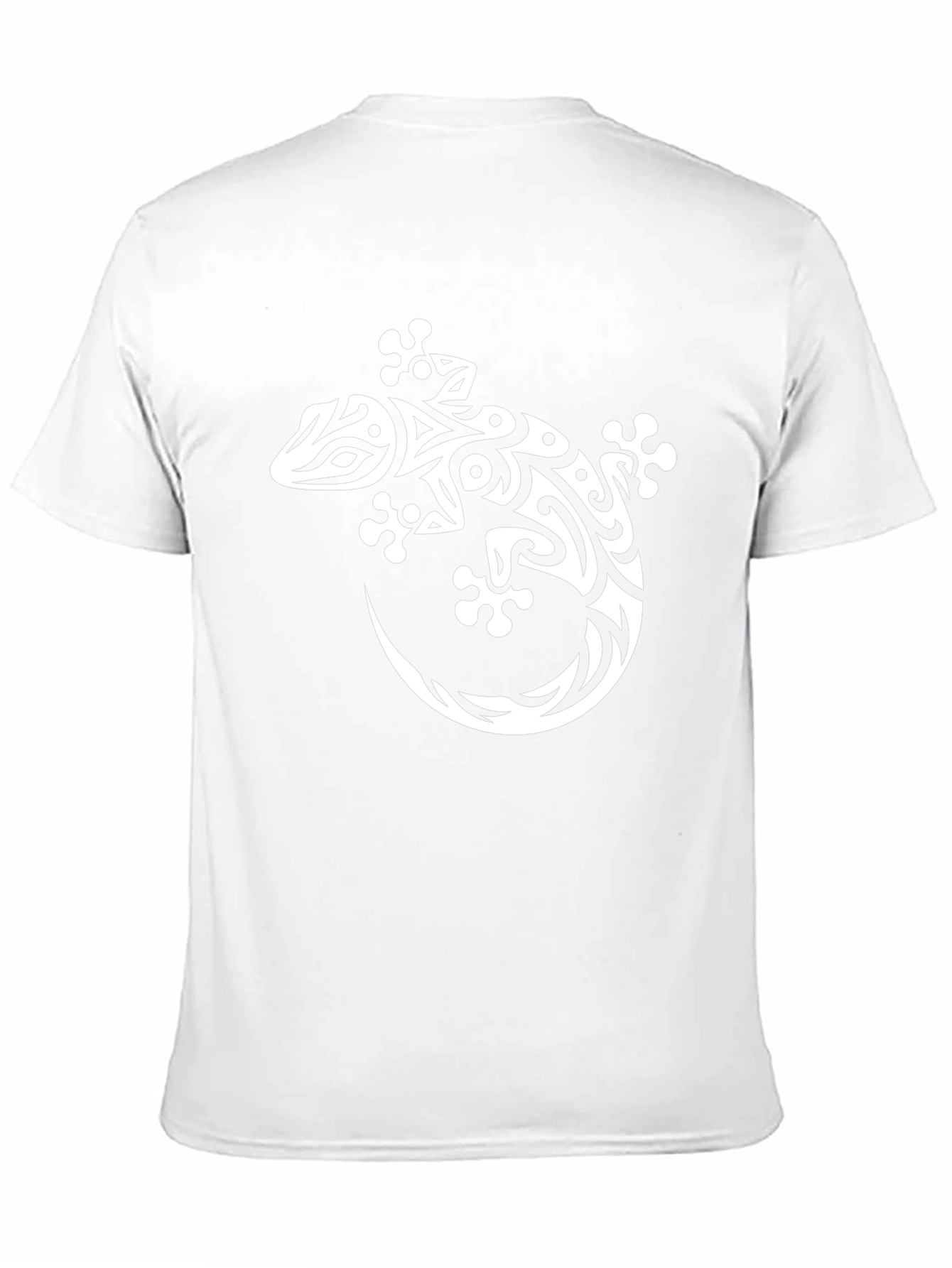 Tribal Gecko Graphic Tee - Black Cotton Blend