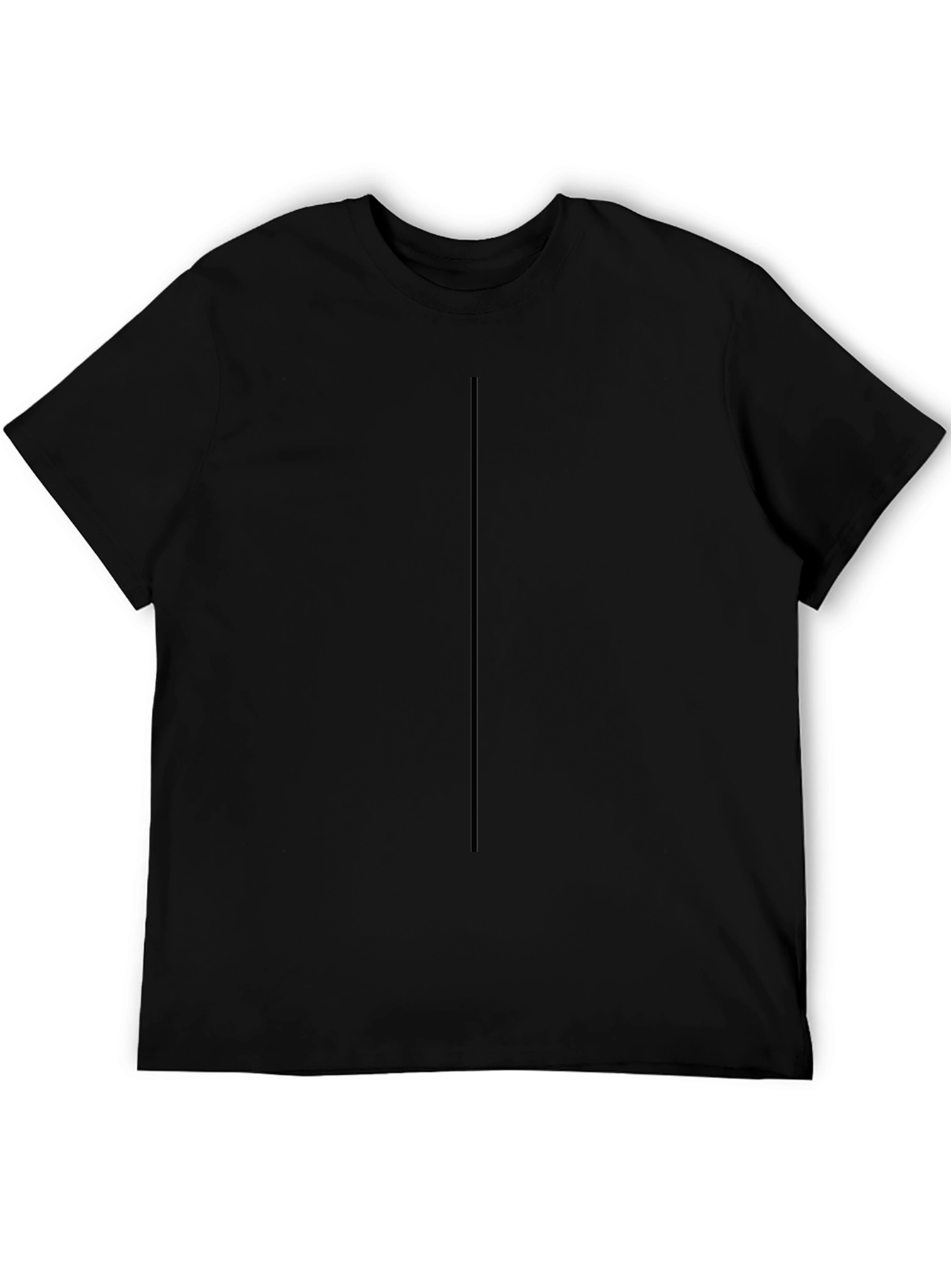 Mens Classic Black Crew Neck T-Shirt