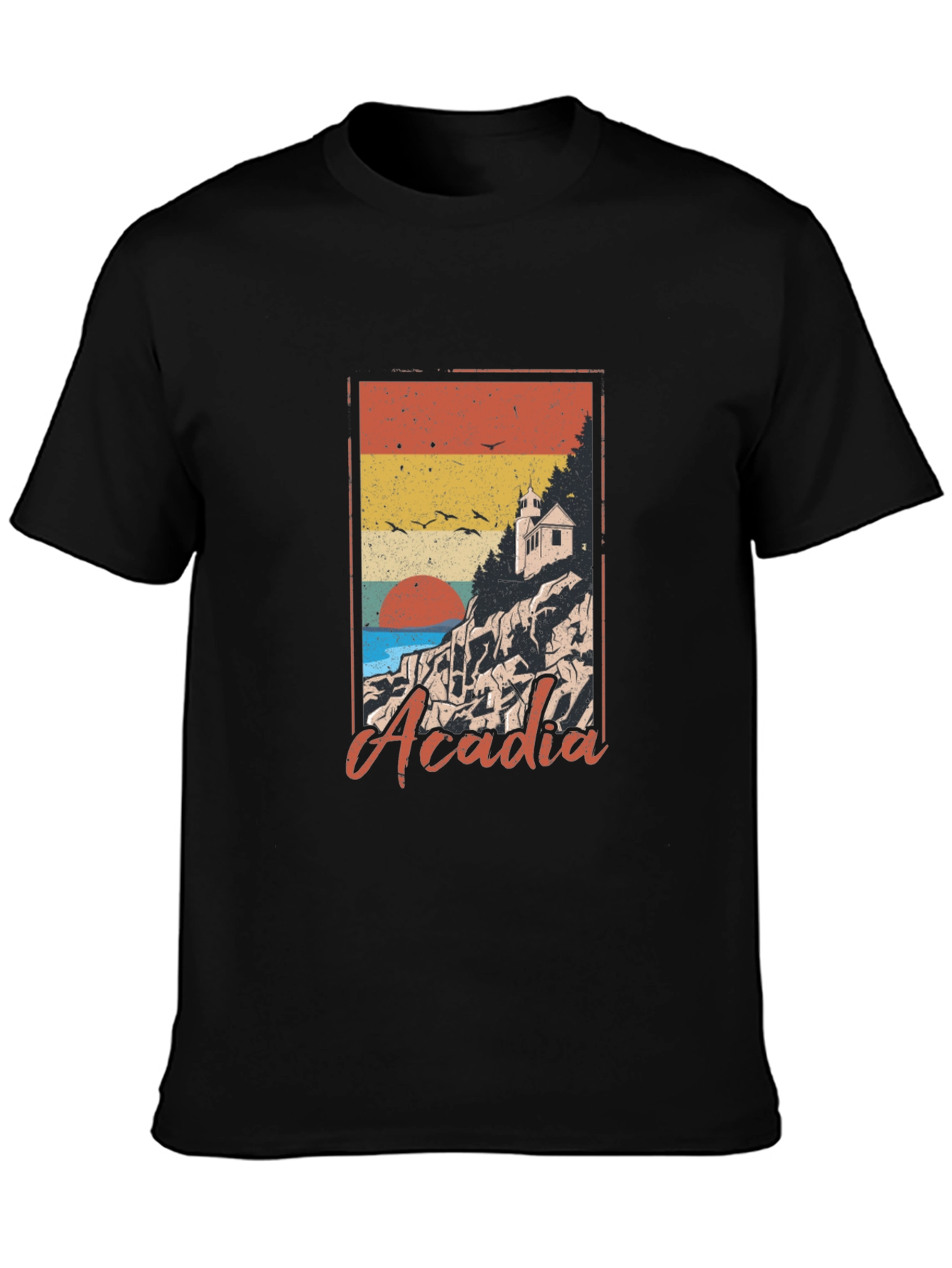 Acadia National Park Graphic T-Shirt - Retro Style Tee
