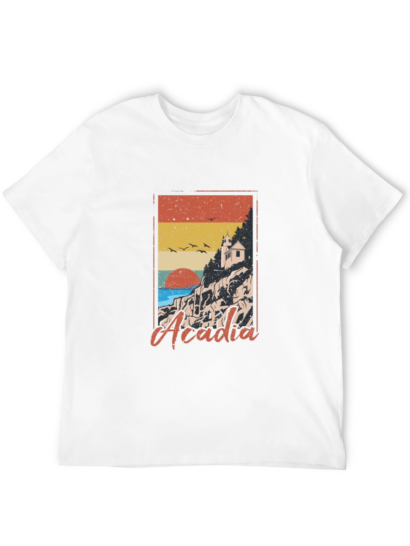 Acadia National Park Graphic T-Shirt - Retro Style Tee