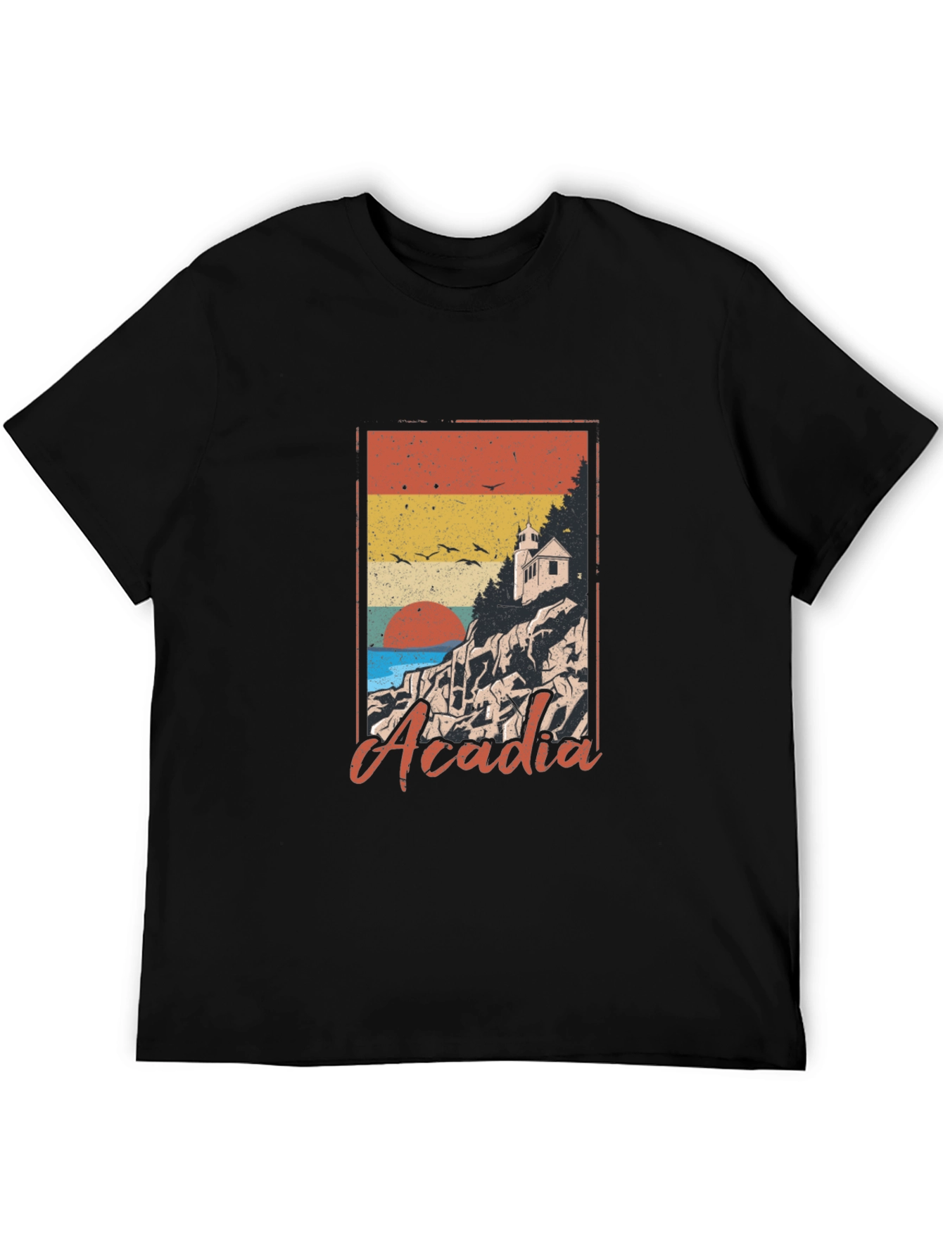 Acadia National Park Graphic T-Shirt - Retro Style Tee