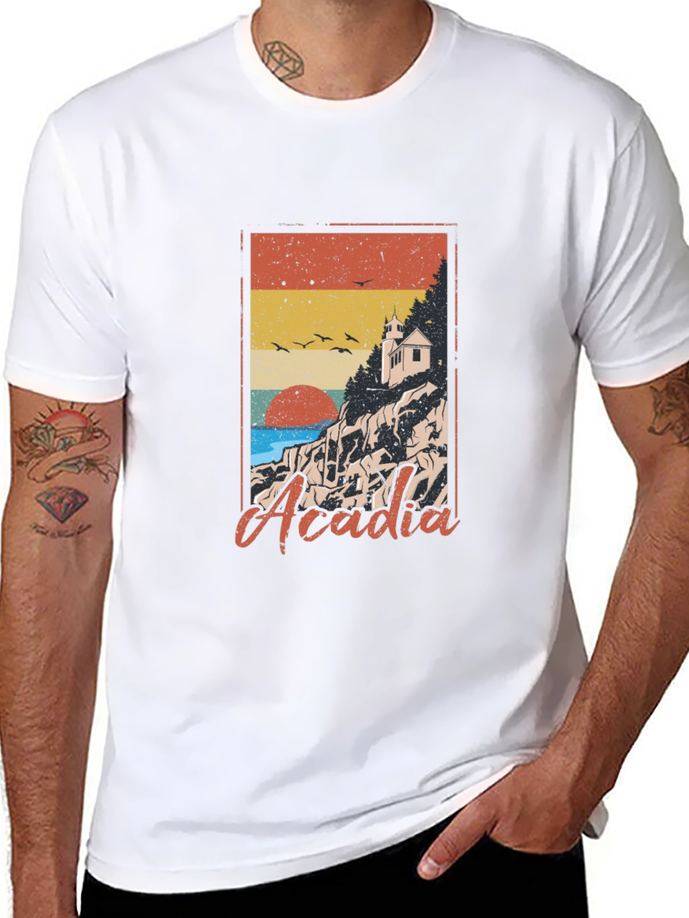 Acadia National Park Graphic T-Shirt - Retro Style Tee